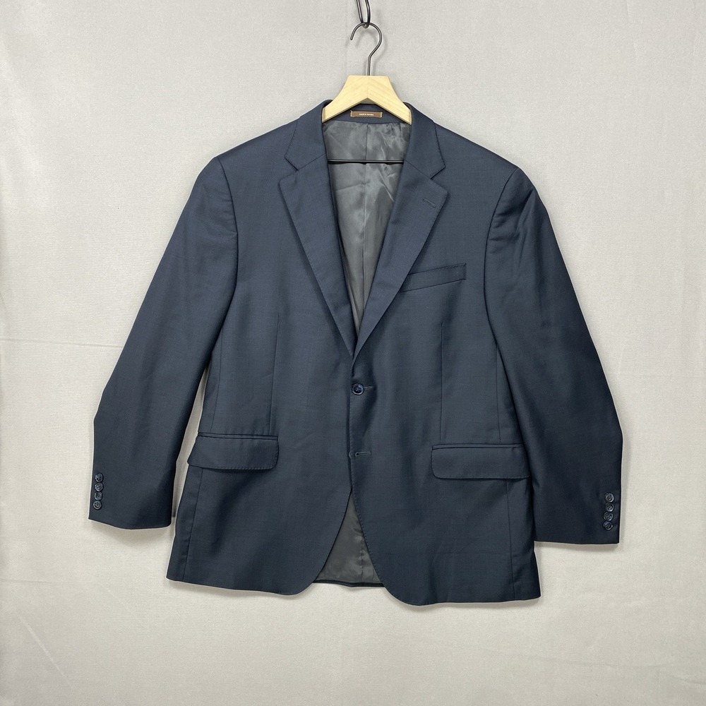 Peter Millar Sport Coat Mens 44R Navy Virgin Wool Blazer Jacket Tailored Fit
